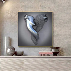 Metal on Metal Canvas Painting