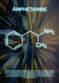 Cosmic Neon Drug Molecules Canvas Art