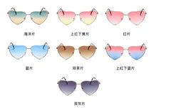 Metal Framed Heart-Shaped Sunglasses