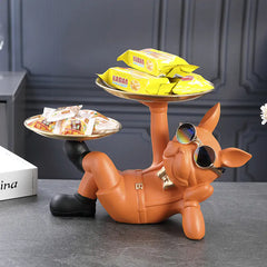 Dog Butler with Tray for Storage Table
