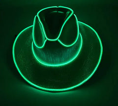LED Wireless Fluorescent Colorful Cowboy Hat
