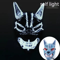 LED Full Face Luminous Wolfman Mask