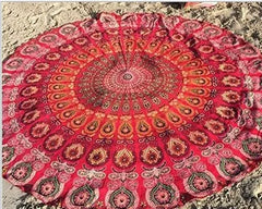 Mandala Elephant Round Tapestry - Variety of Colors and Designs