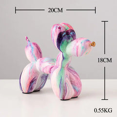 Multicolor Nordic Resin Balloon Dog Statue