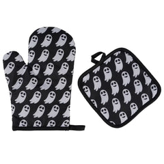 Halloween Pattern Insulated Microwave Oven Gloves