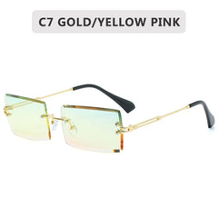 Rimless Rectangle Sunglasses