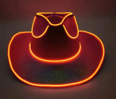 LED Wireless Fluorescent Colorful Cowboy Hat
