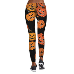 Halloween Printed High Stretch Yoga Leggings
