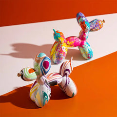 Multicolor Nordic Resin Balloon Dog Statue