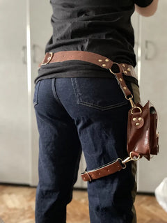 Steampunk Retro PU Waist Bag
