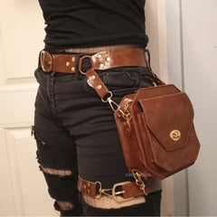 Steampunk Retro PU Waist Bag
