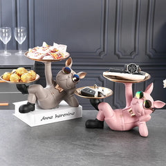 Dog Butler with Tray for Storage Table