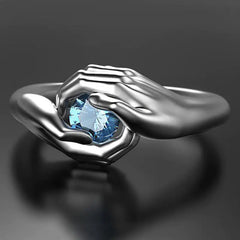 Hand Clasping Ring
