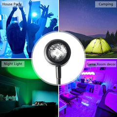 USB Sunset Lamp LED Rainbow Neon Night Light Projector