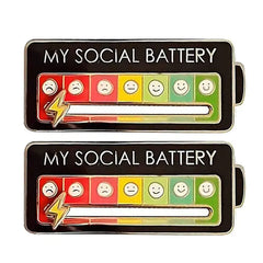 My Social Battery Mood Switching Enamel Pin