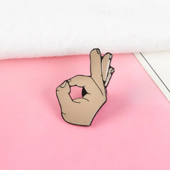 OK ! Hand Sign Enamel Pin