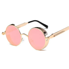 Metal Round Steampunk Sunglasses
