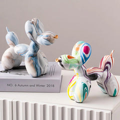 Multicolor Nordic Resin Balloon Dog Statue