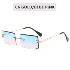 Rimless Rectangle Sunglasses
