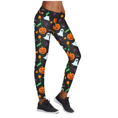 Halloween Printed High Stretch Yoga Leggings