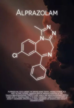 Cosmic Neon Drug Molecules Canvas Art