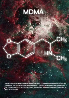 Cosmic Neon Drug Molecules Canvas Art