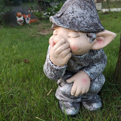Naughty Gnome Sculpture
