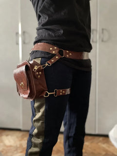 Steampunk Retro PU Waist Bag