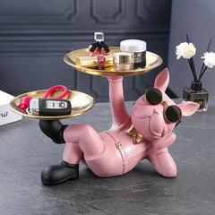 Dog Butler with Tray for Storage Table