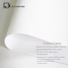 Watercolor Feathers Abstract Poster Canvas
