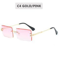 Rimless Rectangle Sunglasses