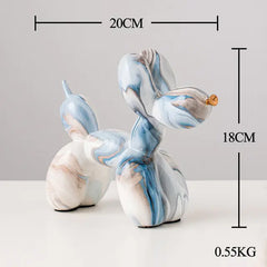 Multicolor Nordic Resin Balloon Dog Statue