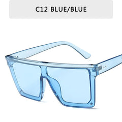 Oversized Square Sunglasses - Multiple Colors