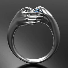 Hand Clasping Ring