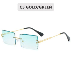 Rimless Rectangle Sunglasses