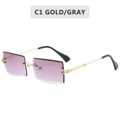 Rimless Rectangle Sunglasses
