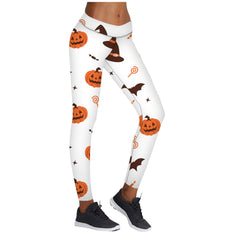 Halloween Printed High Stretch Yoga Leggings