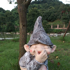 Naughty Gnome Sculpture