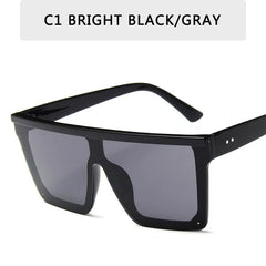 Oversized Square Sunglasses - Multiple Colors