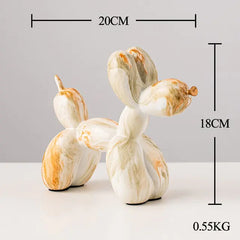 Multicolor Nordic Resin Balloon Dog Statue