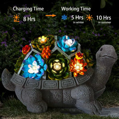 Solar Turtle Statue Garden Decoration