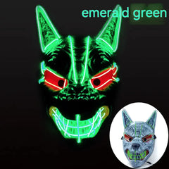 LED Full Face Luminous Wolfman Mask