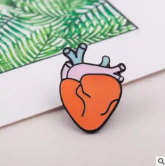 Human Body Parts Enamel Pins