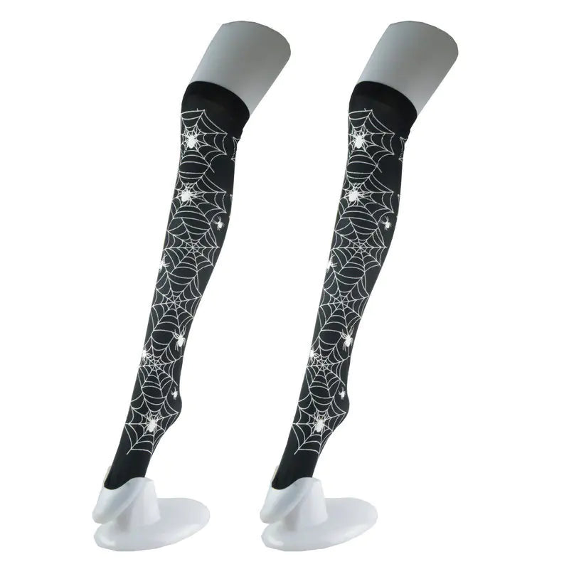 Gothic Spider Jacquard Lace Socks